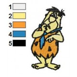 Fred Flintstone Thinks Embroidery Design